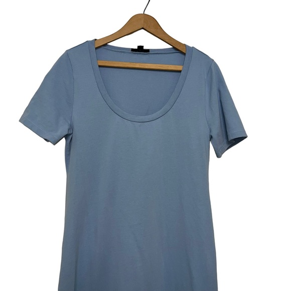 J. Crew Short Sleeve Knit Midi Dress In Blue Medium - Picture 5 of 12